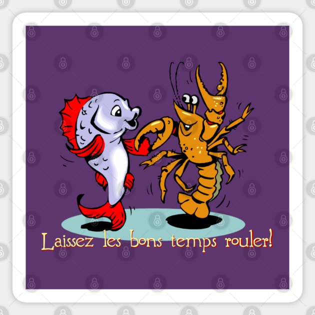 Laissez les bons temps rouler! Crawfish Mardi Gras Sticker by HolidayBug